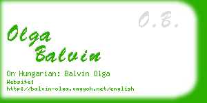 olga balvin business card